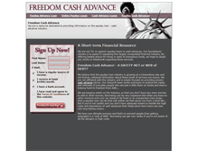Tablet Screenshot of freedomcashadvance.com